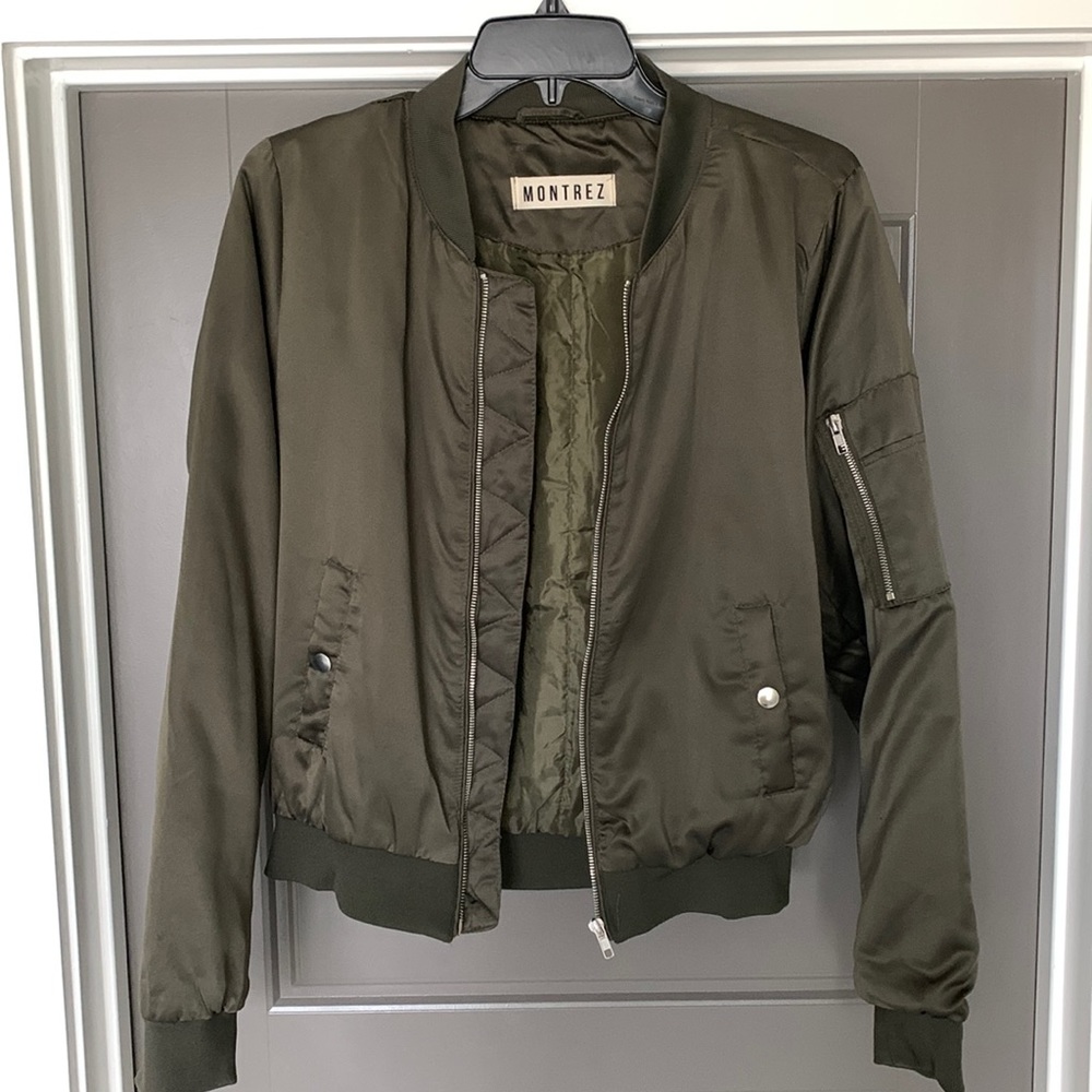 Olive Green Bomber Jacket